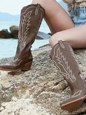 Cowboy Boots for Women Knee High Cowgirl Boots
